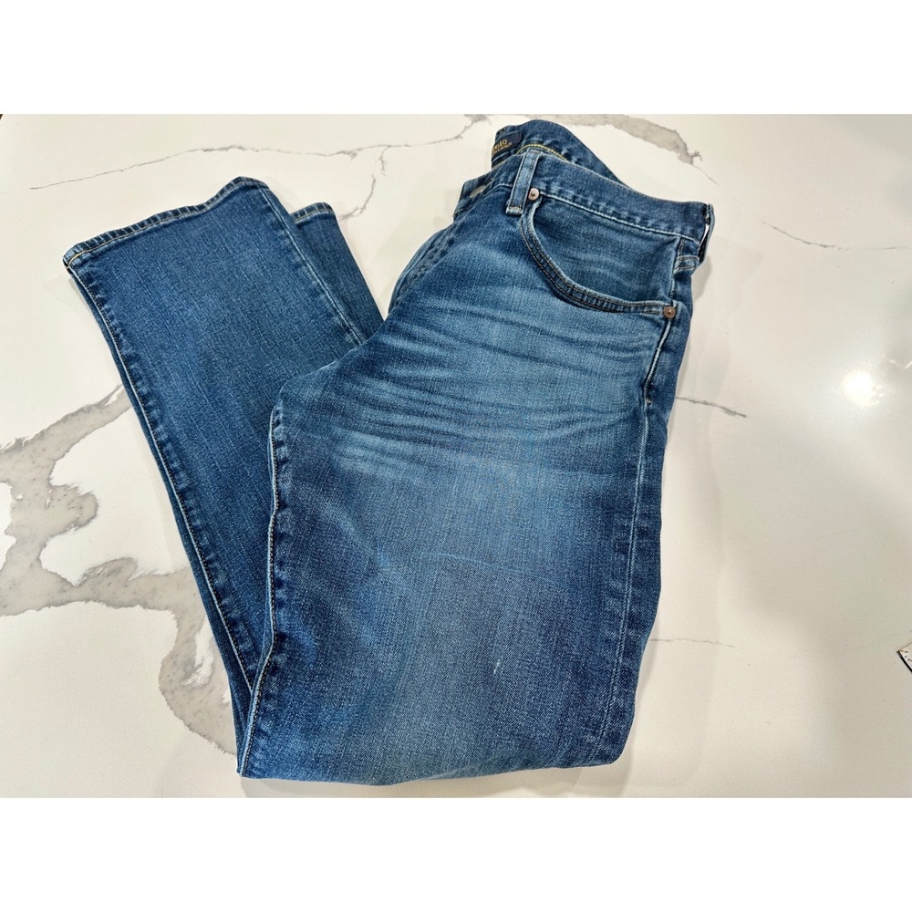 Polo Ralph Lauren Mens Medium Wash Stretch Denim Jeans‎ 34x32 Blue